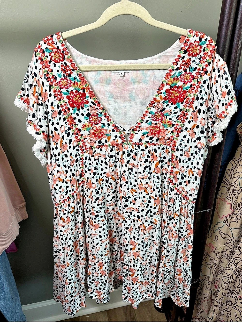 THML Floral Tunic Dress Size Medium